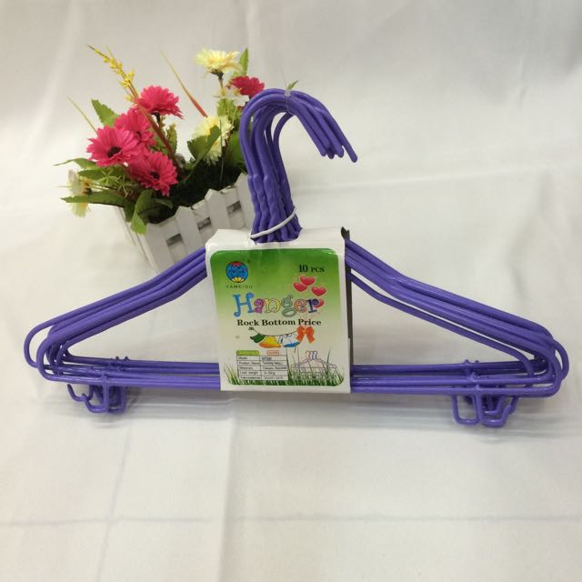 Plastic dip coat hanger laundry drying coat hanger Wire coated plastic coat hanger