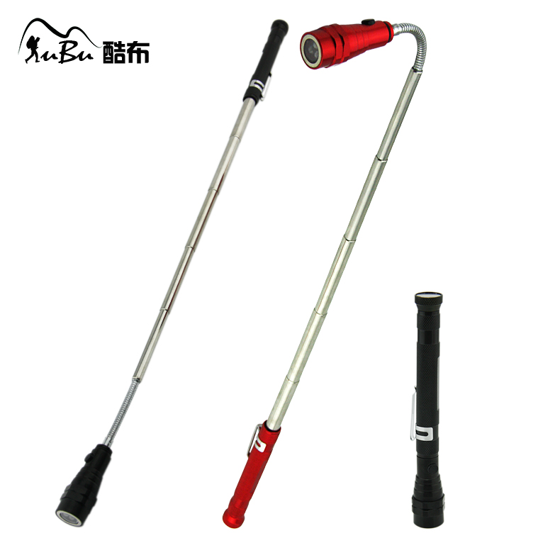 3LED汽车伸缩手电筒天线灯工具灯拉伸拾捡器修车头尾双大磁铁