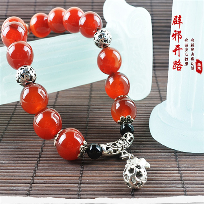 汽车档位珠佛珠 高档汽车内饰龙纹档位珠玛瑙档位珠细节图