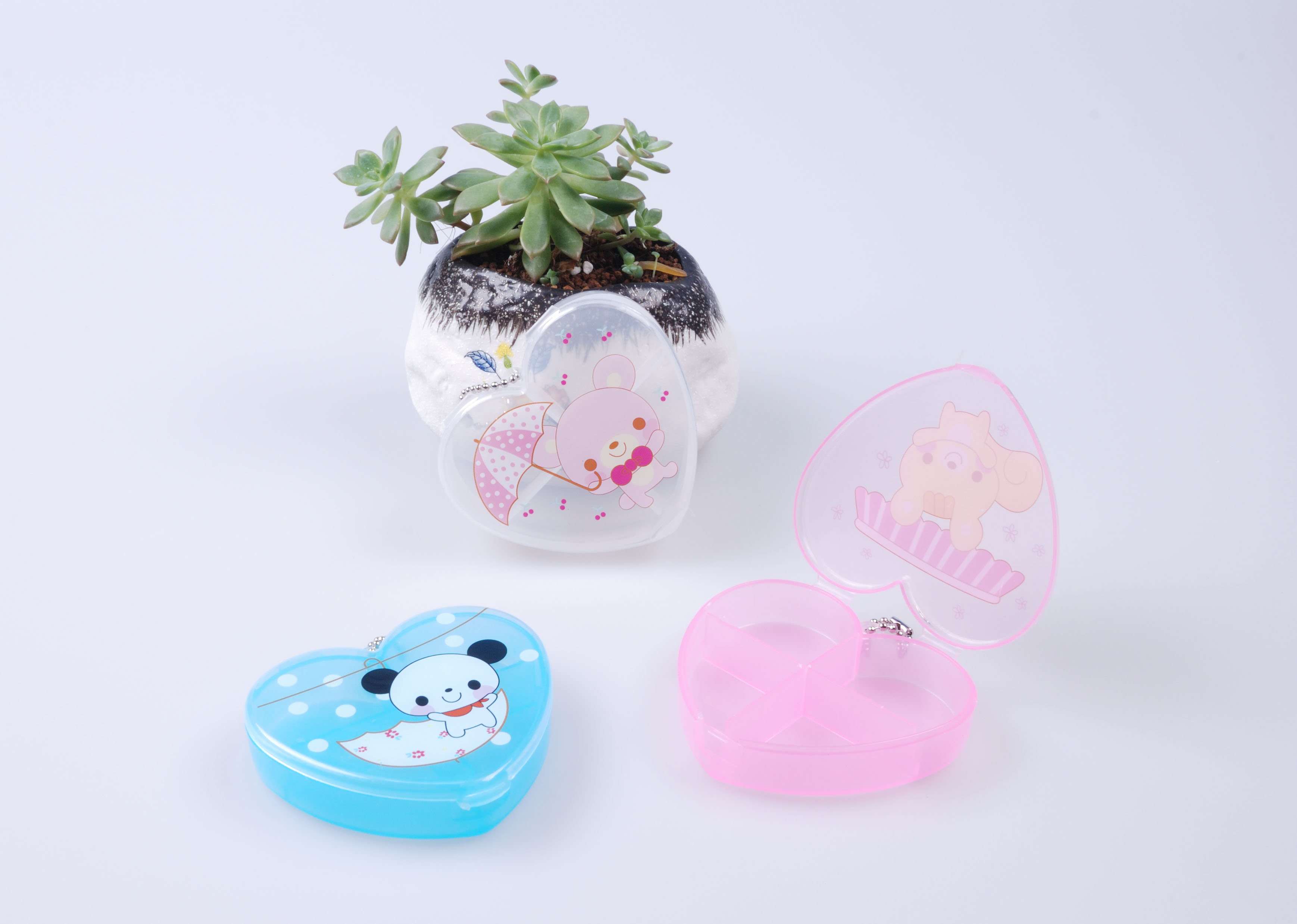 收纳盒 首饰盒 盒子 心形药盒 60417宏邦药盒