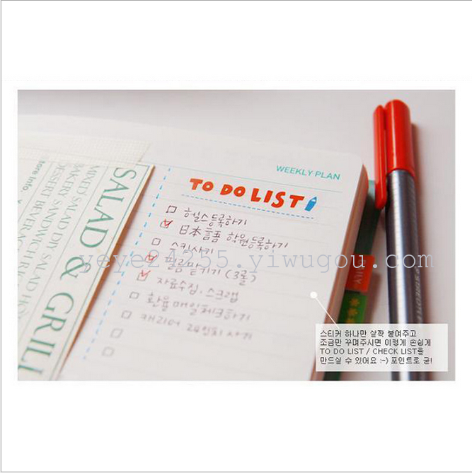 韩国绘画人生日记贴纸 简约生活 可爱卡通儿童贴纸细节图