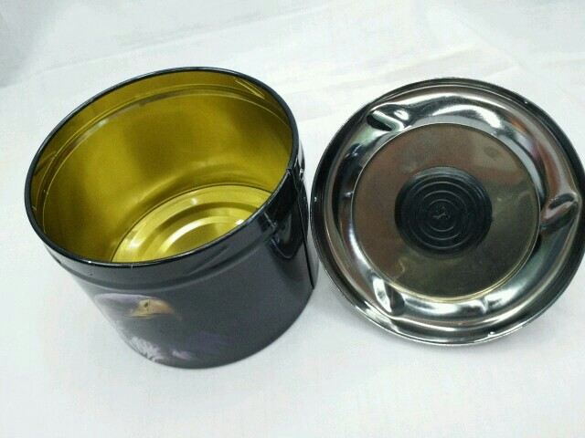 新款老鹰马口铁 按压旋转 多功能环保烟灰缸细节图