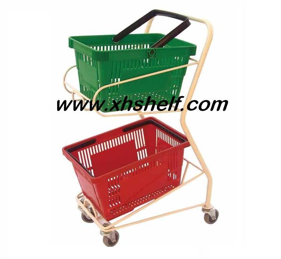 Cesta de dos pisos carrito de supermercado KTV trolley bar trolley personalizado Specification image