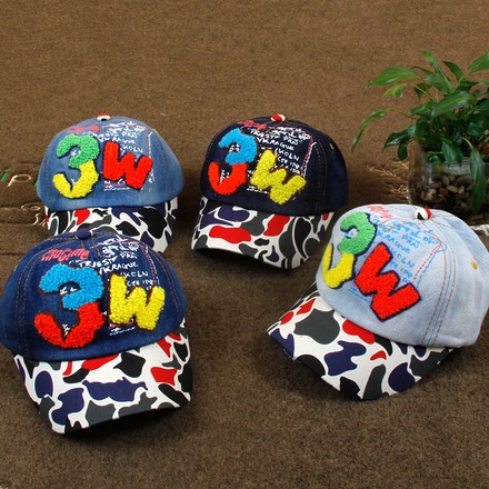 South Korean version of the fashionable children's autumn and winter outdoor leisure trend baby wash cowboy baseball cap thumbnail