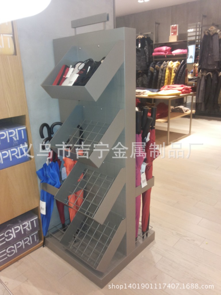 专业生产 陈列货架 双面雨伞供货柜 超市货架 热卖混批细节图