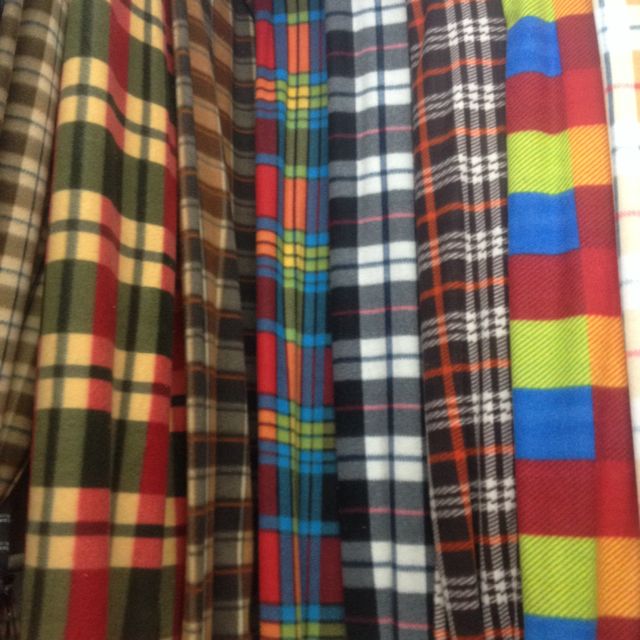 Plain coloured plaid wool blanket thumbnail