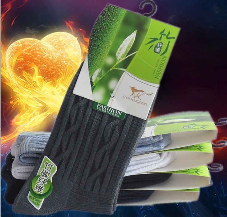 商务男士袜子批发 新款男士竹纤维中筒棉袜 男袜