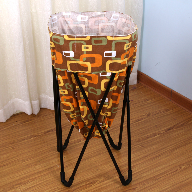 Four Corner Iron Frame Home Laundry Basket Clothes Basket Storage Basket Storage Basket Storage Bucket details Picture