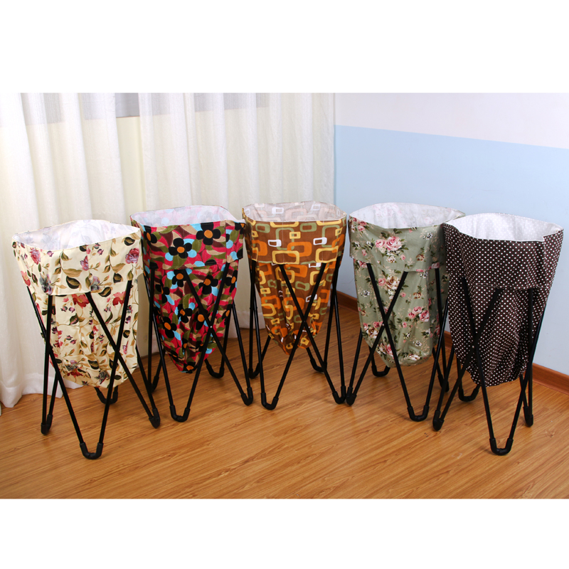 Four Corner Iron Frame Home Laundry Basket Clothes Basket Storage Basket Storage Basket Storage Bucket