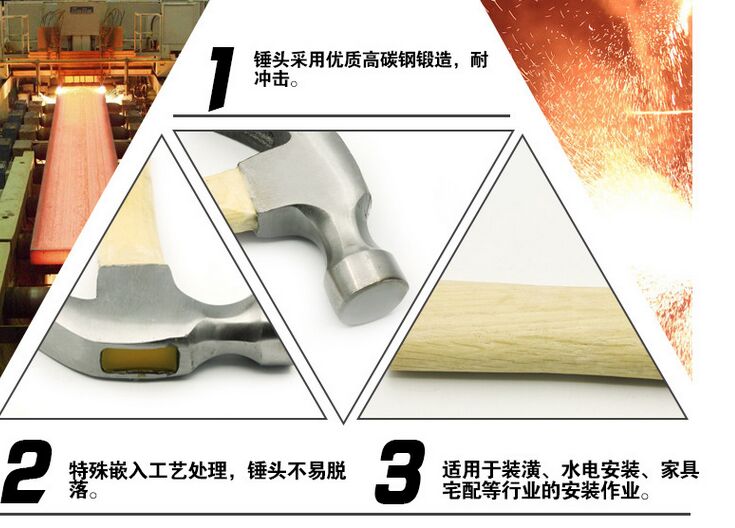 500g high quality wooden handle claw hammer 250g wooden handle claw hammer Application Scenario