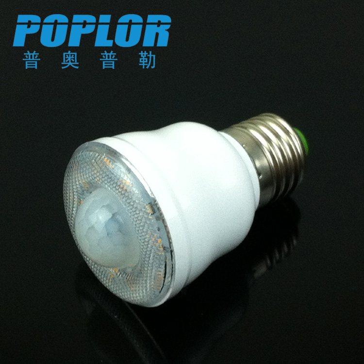 LED人体感应灯2W智能红外线感应光控灯泡楼道灯走廊灯车库灯