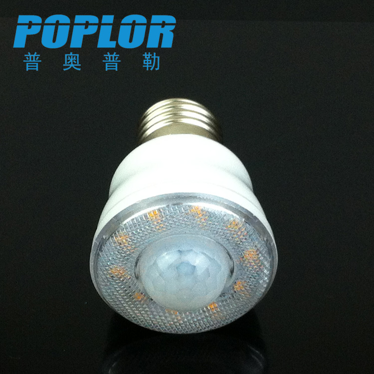 LED人体感应灯2W智能红外线感应光控灯泡楼道灯走廊灯车库灯细节图