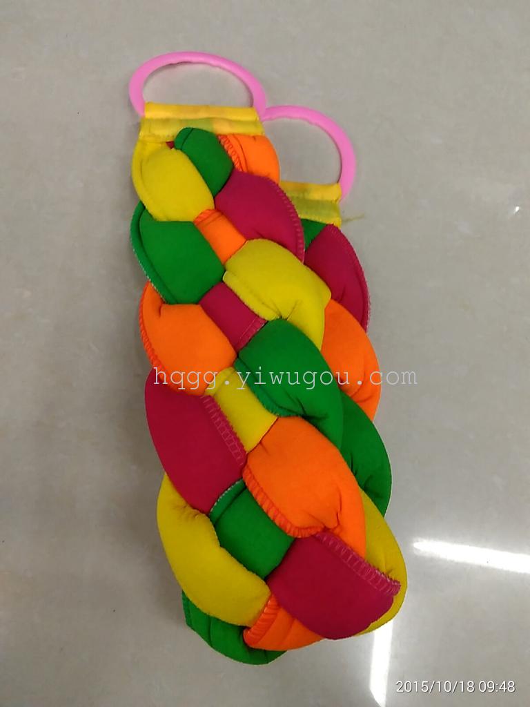 4 股4条麻花辫长拉背条，颜色鲜艳，颜色可以按照·客户的要求