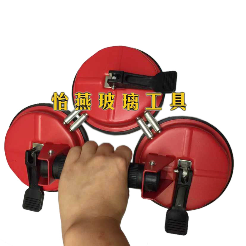 高档铝合金玻璃瓷钻活动三爪吸盘细节图