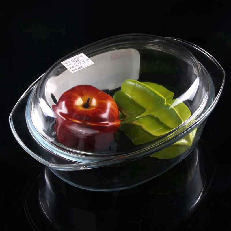 Glass cutlery tupperware glass fruit bowl 1.6-liter glass food box 9185