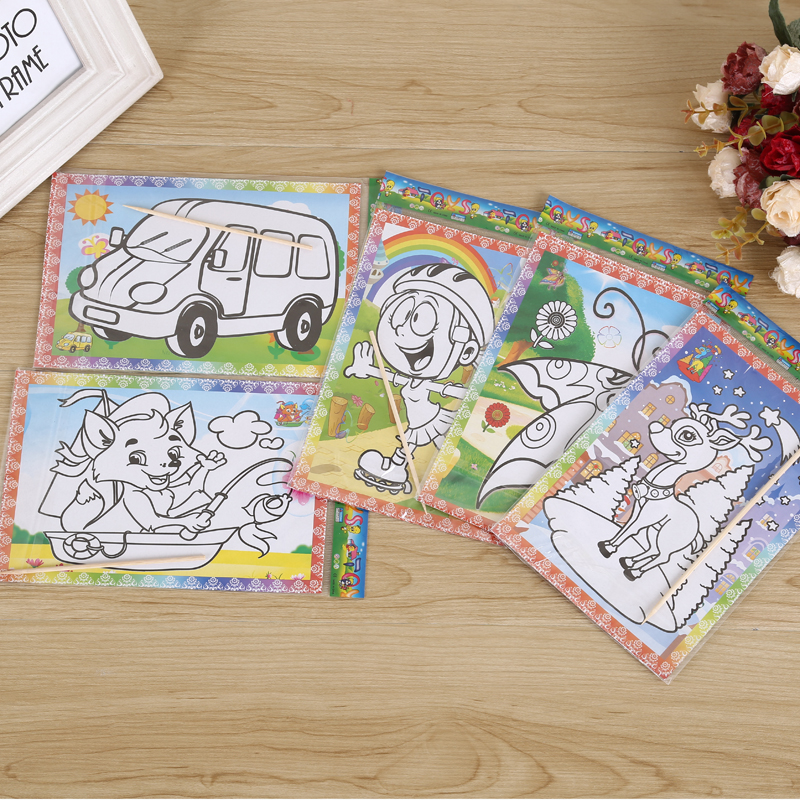 双面黄底刮刮卡中号刮刮画产品图
