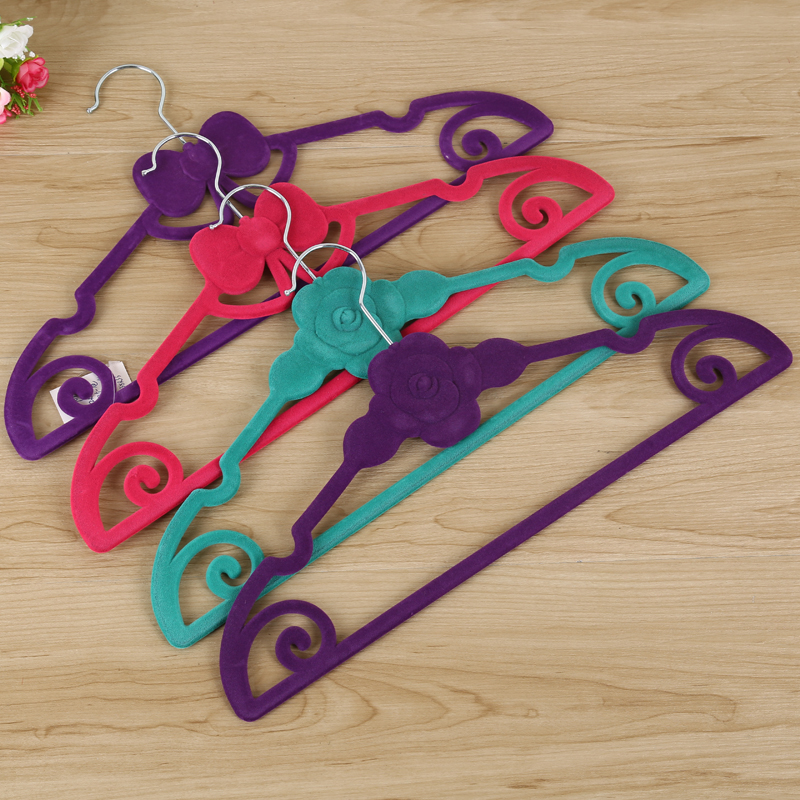 领带结植绒衣架 高档不锈钢防滑丝巾裙子挂衣架