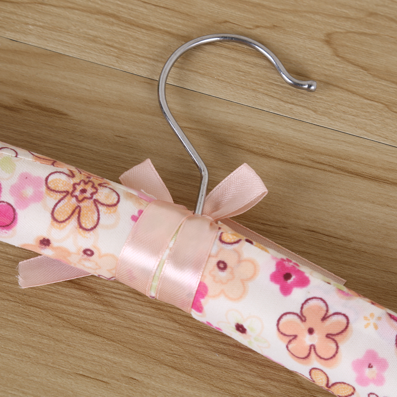 Special Floral Cloth Hangers Solid Wood Core Clothes Hanging Clothes Cabinet Anti-Slip Clothes Support Specification drawing