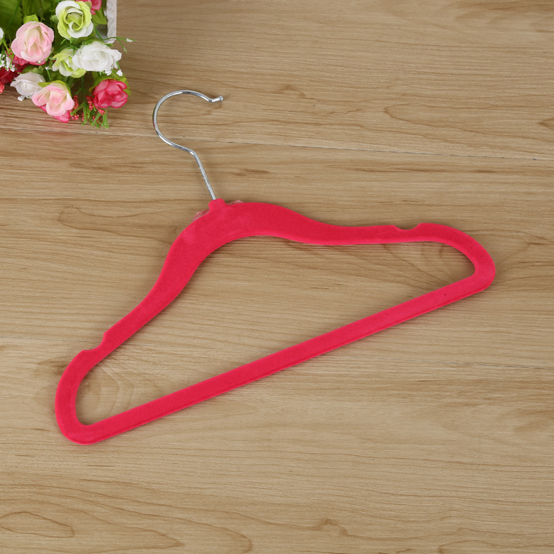 彩色儿童衣架 婴儿宝宝植绒小衣架细节图