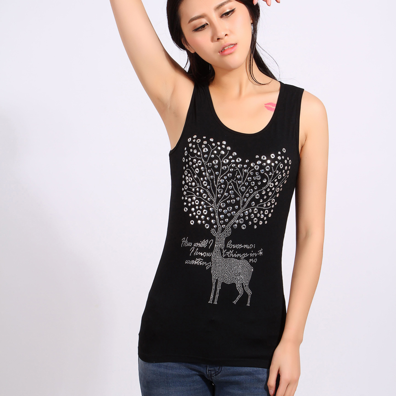 莫代尔工字女修身薄大码夏季新款吊带衫小背心