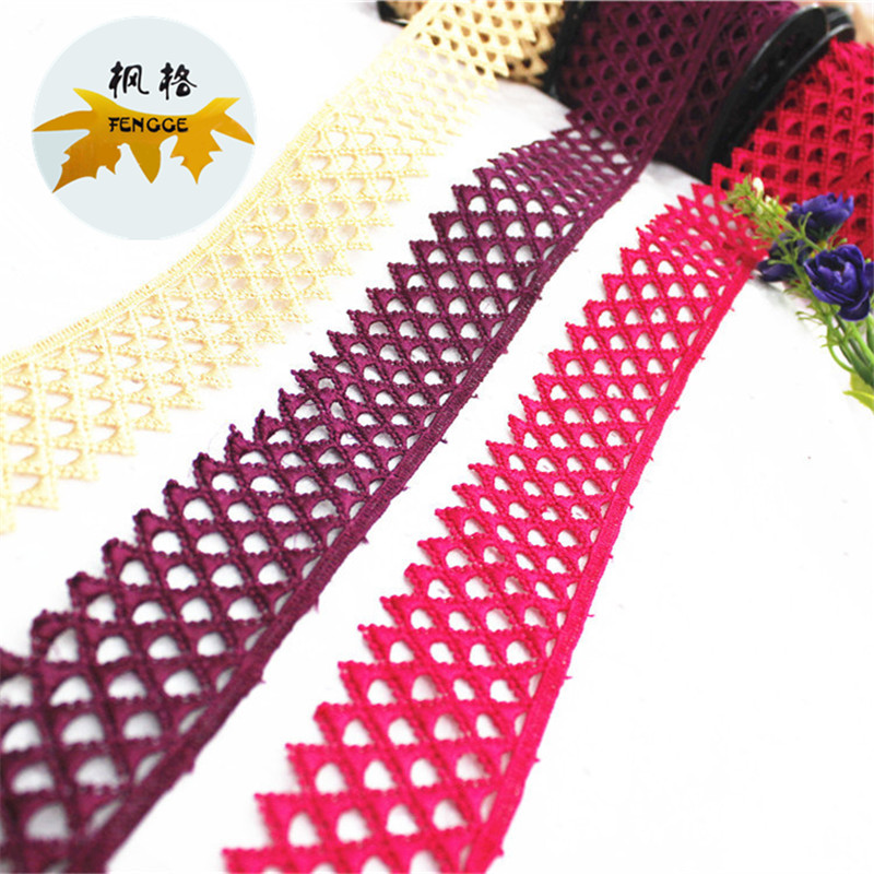 Factory direct sales of high-quality polyester lace accessories that can be dyed in multiple colors details Picture