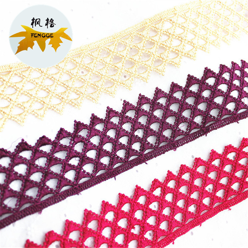 Factory direct sales of high-quality polyester lace accessories that can be dyed in multiple colors