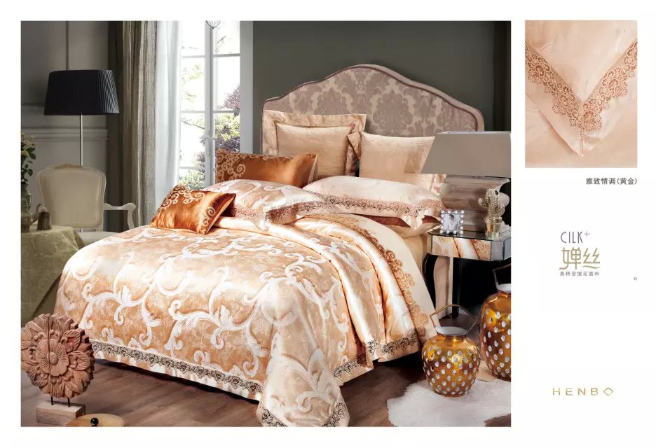 4-piece set, bedding, Tencel jacquard, Chanse cotton, Mercury style, European jacquard Specification image