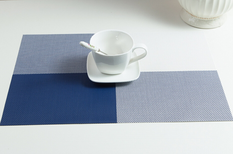 The hotel placemats feature red square grids details Picture