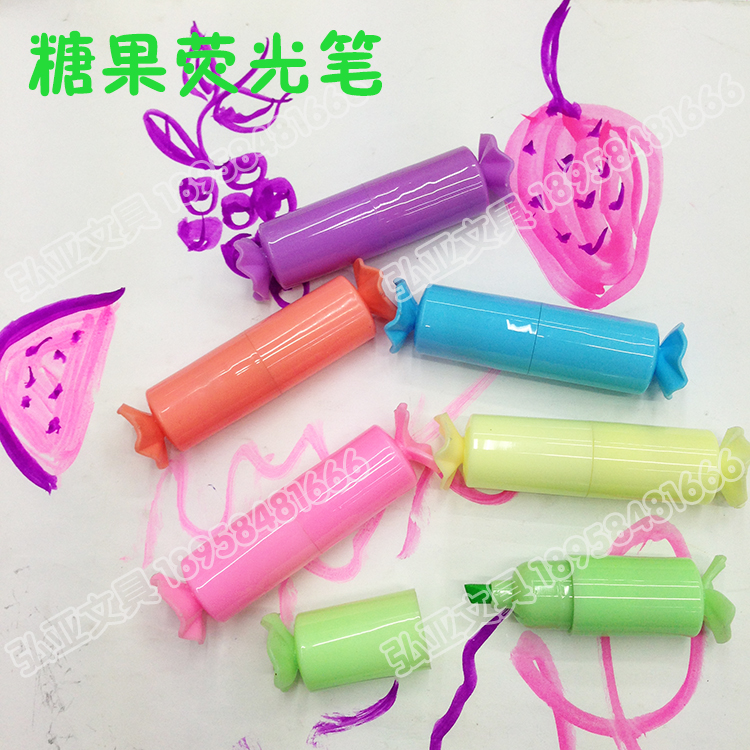 Candy shaped fluorescent pen cute cartoon MINI MINI fluorescent pen Korean creative stationery