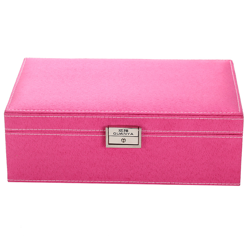 Wholesale of new Guanya jewelry boxes, ring boxes, double-layer jewelry boxes, jewelry racks and jewelry boxes Specification image