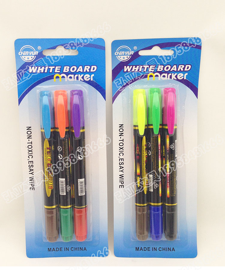 Small double - headed and double - color whiteboard pens can be used to erase markers