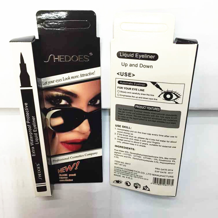 Waterproof waterborne eyeliner eyeliner liquid lasting easy to draw eyeliner independent packaging