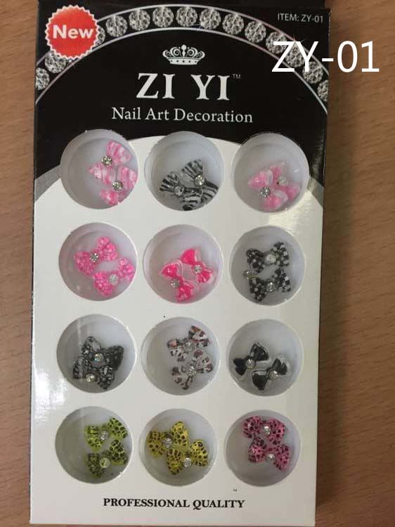 美甲树脂饰品/蝴蝶结饰品 美甲用品 新娘美甲 盒装12色