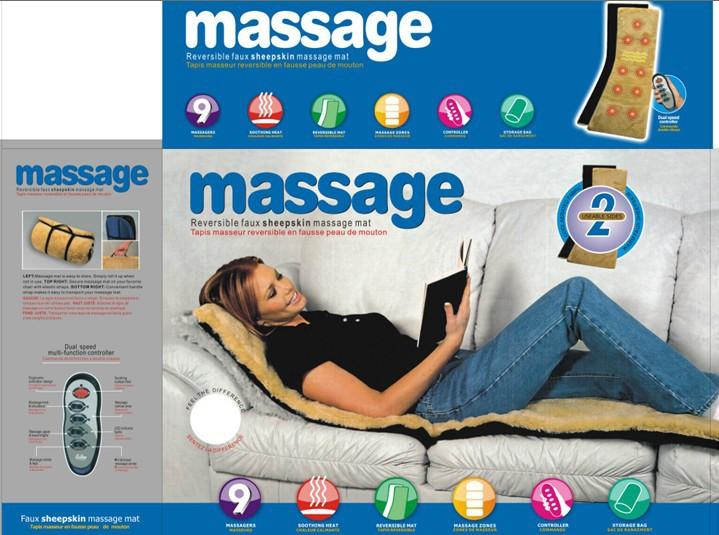 Hot vibration massage mattress 9 massage head folding vibration massage pad treatment bed