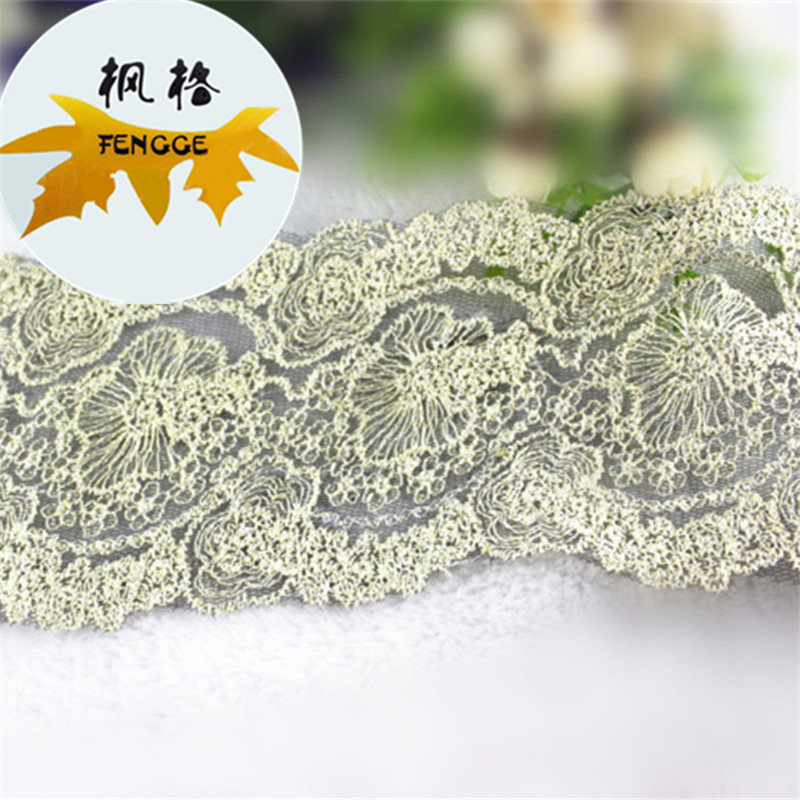Factory direct sales of exquisite embroidered gold thread mesh fabric lace DIY handcrafted accessories