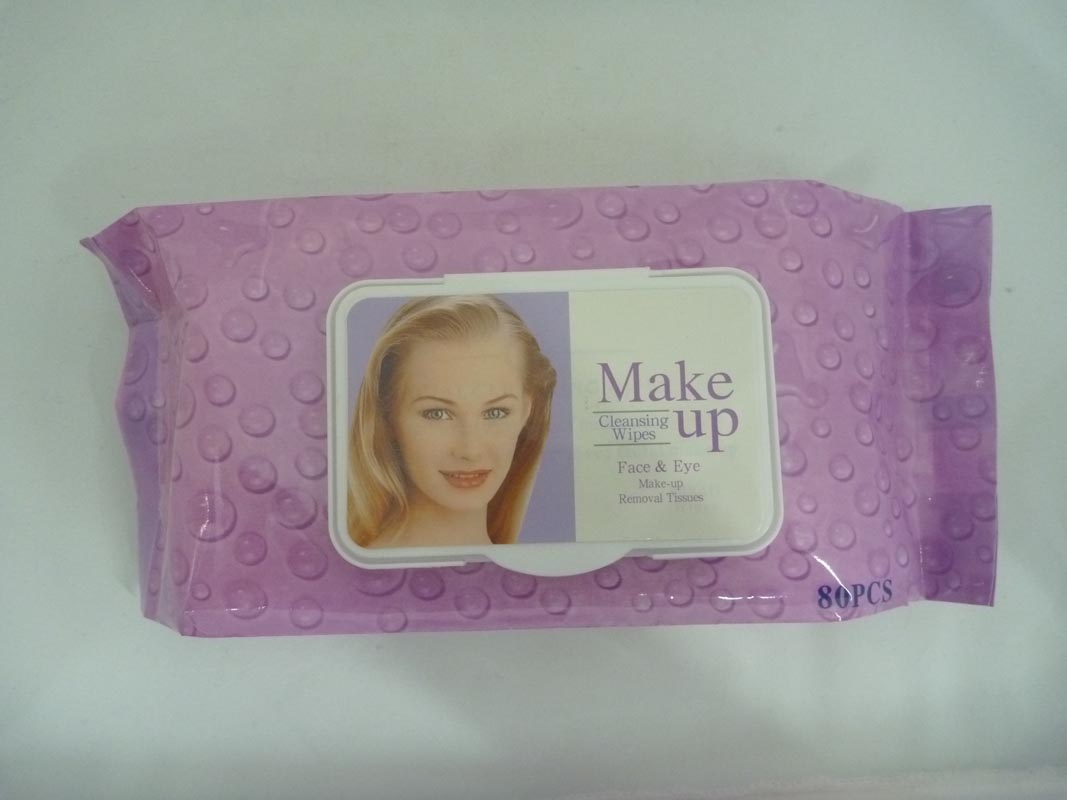 Factory direct sales of 80 pieces of covered beauty makeup remover wet wipes and beauty tools