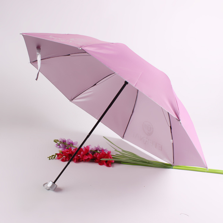Wholesale and custom-made high-quality silver glue three-fold umbrellas, premium advertising umbrellas, and gift umbrellas