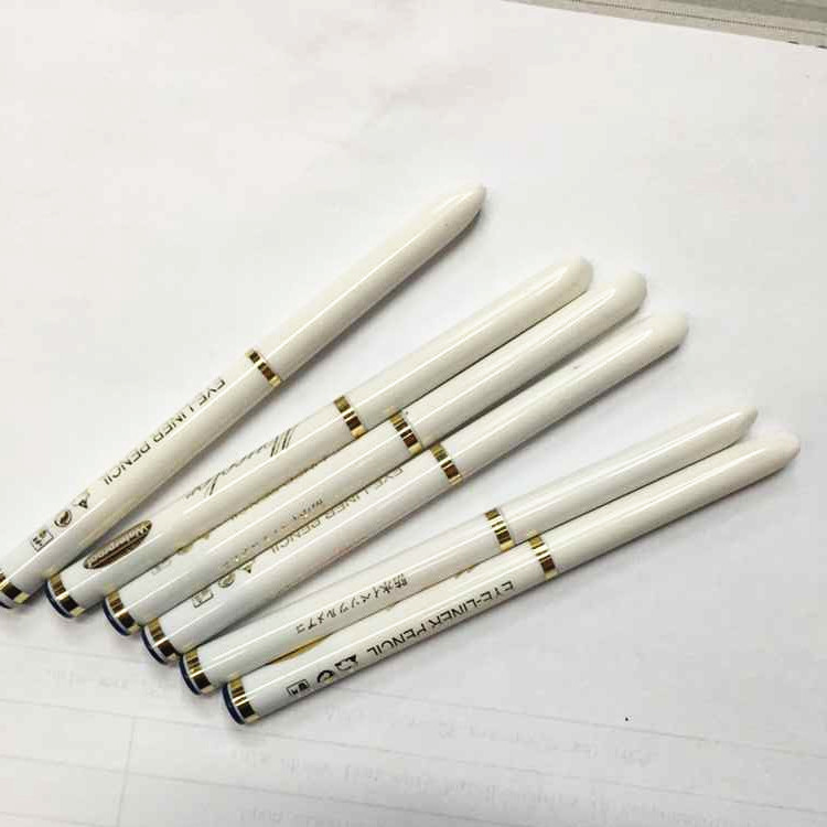 White pole automatic rotating eyebrow pencil eyeliner lip line eyeshadow pencil wholesale details Picture