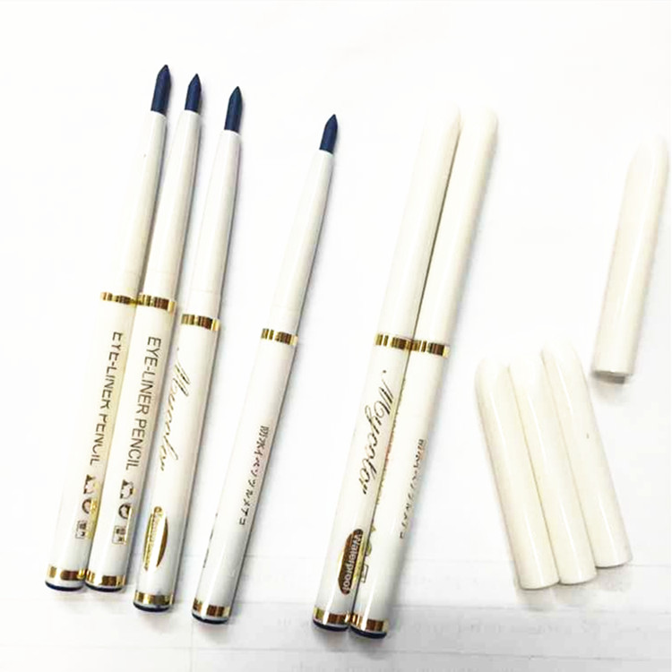 White pole automatic rotating eyebrow pencil eyeliner lip line eyeshadow pencil wholesale full figure