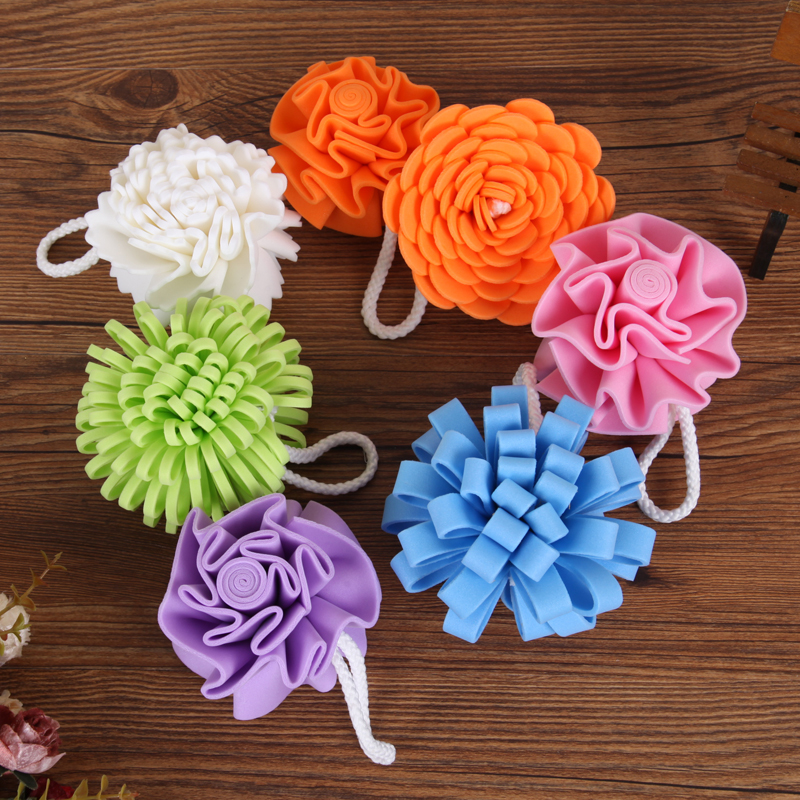 EVA花型沐浴球海棉浴花泡泡沐浴球搓澡球产品图