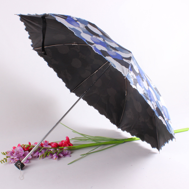 Wholesale and custom-made new Korean-style fashionable two-fold umbrella for women's premium sunshade pencil umbrella