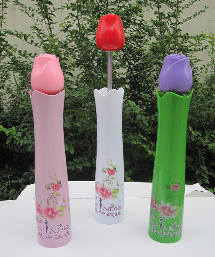 创意玫瑰花瓶伞 优质瓶子广告伞批发订做 厂家直销产品图