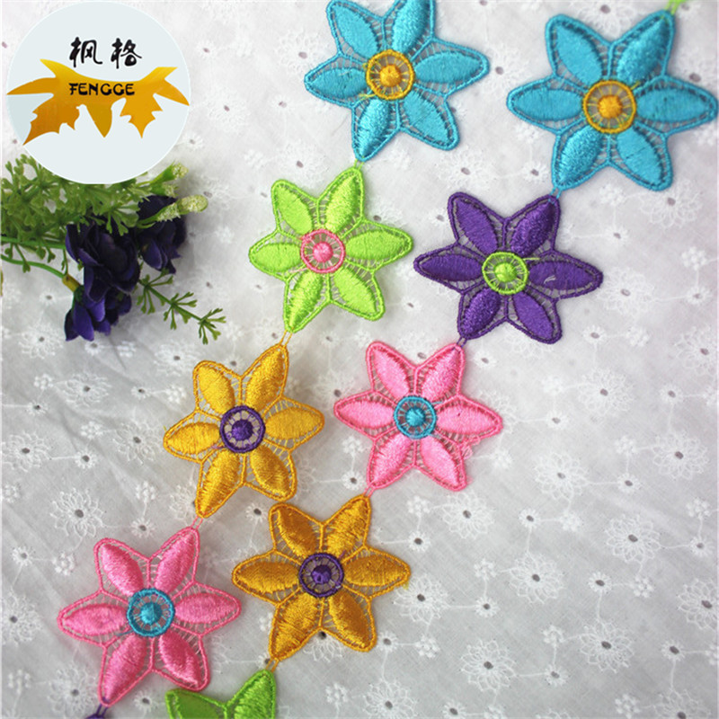 Factory direct sales of high-quality five-color hexagonal lace accessories details Picture