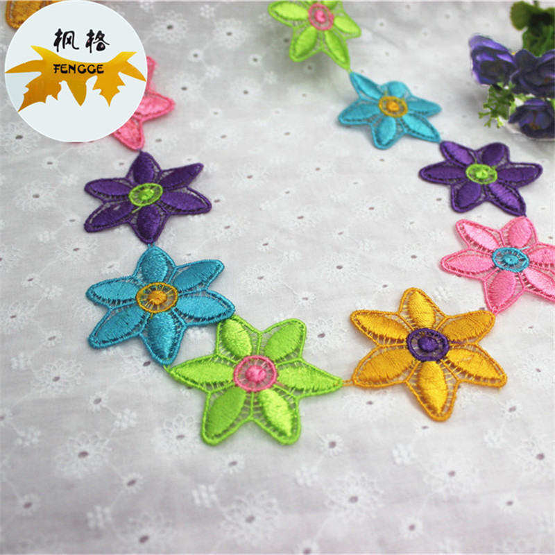 Factory direct sales of high-quality five-color hexagonal lace accessories Specification image