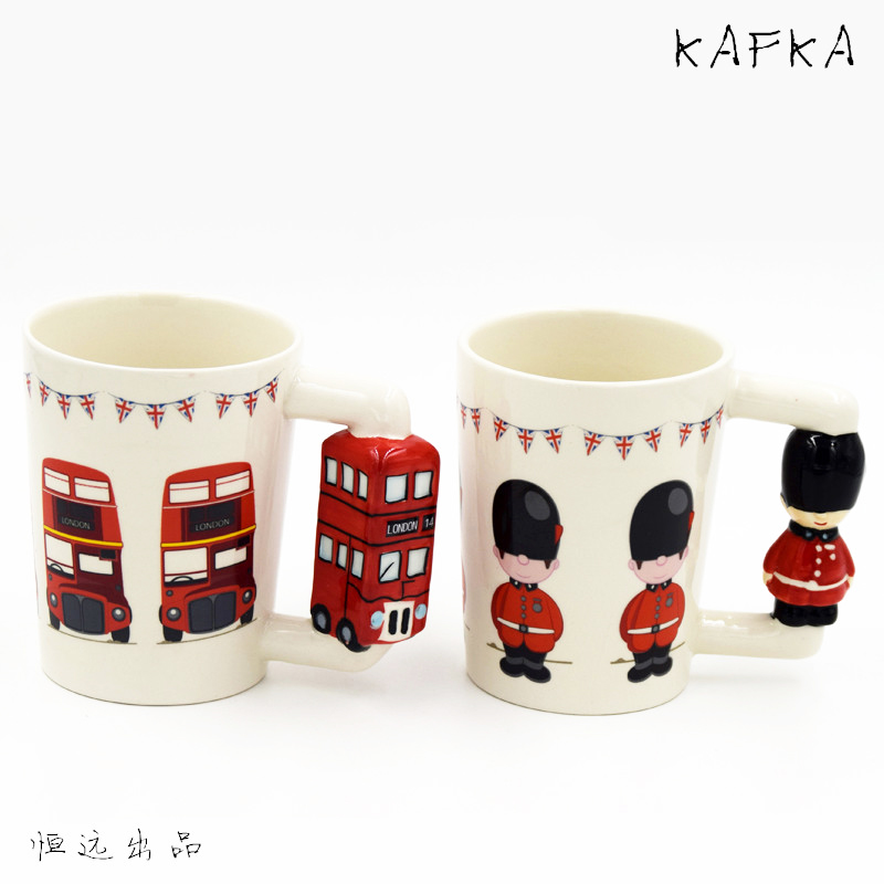 British Guard ceramic cup Soldiers water cup British bus water cup mug