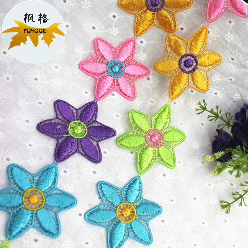 Factory direct sales of high-quality five-color hexagonal lace accessories