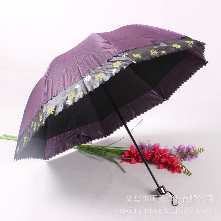 Wholesale and custom-made high-quality chameleon vinyl strong sun protection umbrellas and Apollo sun umbrellas for ladies details Picture