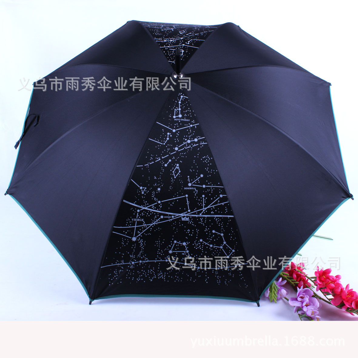 Wholesale and custom-made high-quality silver glue sun protection straight pole umbrellas, premium sunshade umbrellas, gift advertising umbrellas Specification image