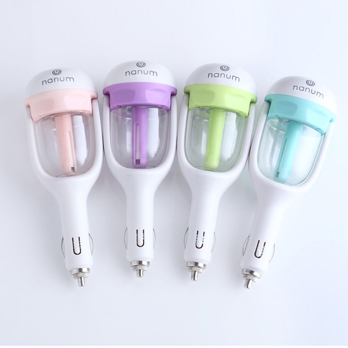 车载香薰加湿器 迷你负离子空气净化器车充喷雾加湿净化器防干烧产品图