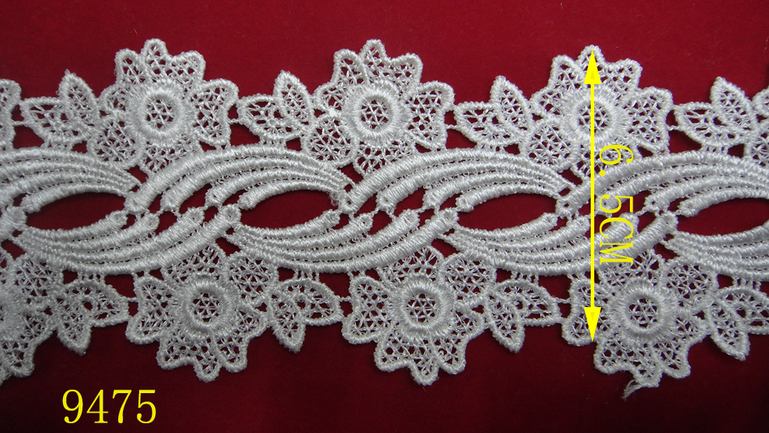 头饰 花边 水溶 刺绣 涤纶 对称花边